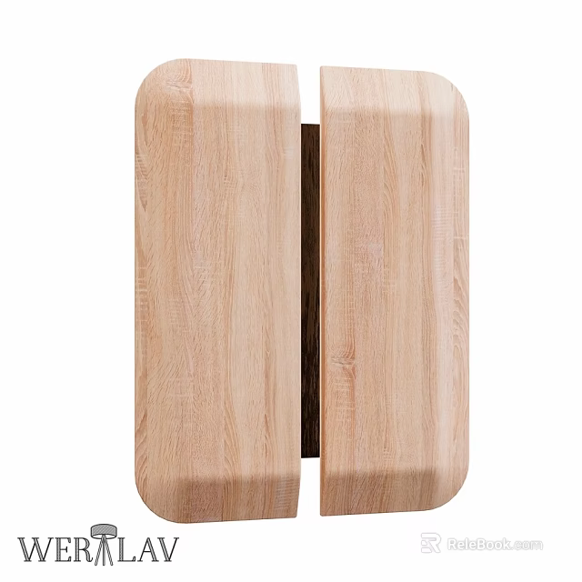 Wooden Wall Lamp with Natural Grain and Modern Sleek Design for Home Interior 3d model 