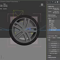 Modern Car Tire With Deep Tread Pattern And Silver Alloy Rim For Passenger Vehicles