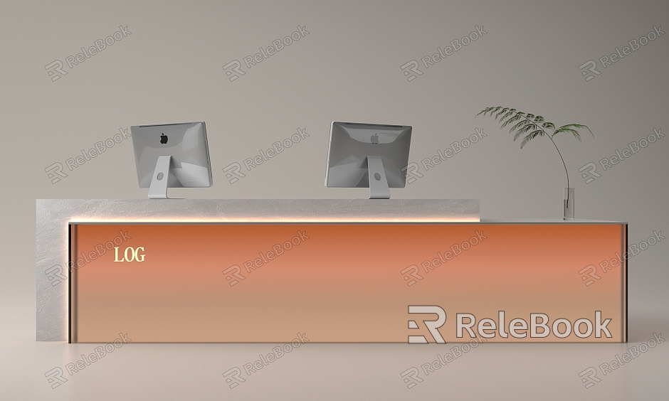 Reception Desk Company Front Desk Bar Lobby Service Desk Apple Desktop Computer model