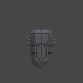Futuristic Sci-Fi Spaceship With Geometric Design Metallic Surface And Advanced Aerodynamic Structure