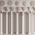 Jane's Roman Column Carved 3d model