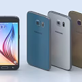 Samsung Smartphones In Various Colors Featuring Front Display With Time And Colorful Wave Design