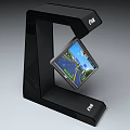 Epos Black Computer Stand With Display Screen Showing Map Navigation Interface