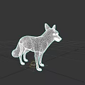 3D Rendered Red Fox With Brown And White Fur Standing On Dark Background
