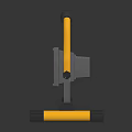 Portable Yellow And Black Furniture With Handle And Rolling Base For Lighting