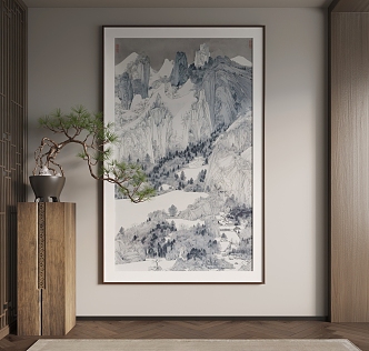 New Chinese Hanging Paintings Chinese Hanging Paintings 3d model