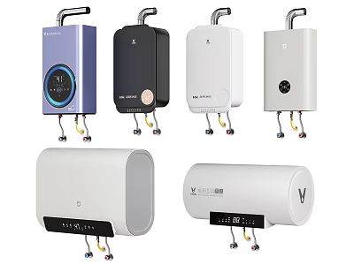 Modern Instant And Storage Water Heaters For Household Daily Use 3d model