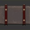 Decorative Red Strapped Hammer With Square Head And Metal Handle Base
