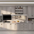 Modern White Kitchen Cabinets With Upper Lower Storage And Stainless Steel Appliances