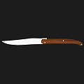 de Buyer Kitchen Knife With Wooden Handle And Stainless Steel Sharp Blade