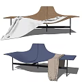 Modern Recliner Shaped Recliner Chaise 3d model
