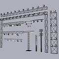 Lighting Combinations With Various Stage Light Designs And Metal Frame Structures