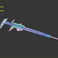 Metal Vernier Caliper Precision Measuring Tool With Clear Scales On Black Background