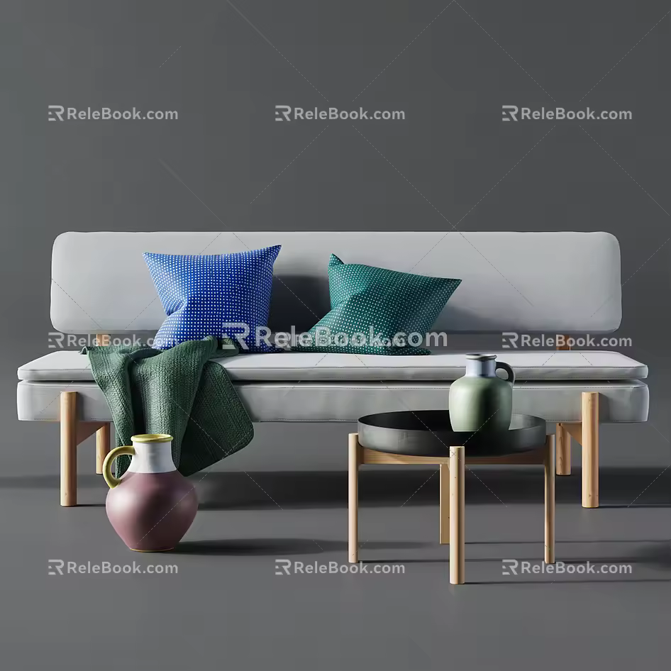Double sofa 3d model