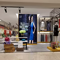 Elegant Clothing Store Interior With Fashion Display Racks Dresses Mannequins And Decorative Plants