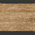 Wooden Pallet With Stacked Wooden Boards Green Straps Support Feet And Label