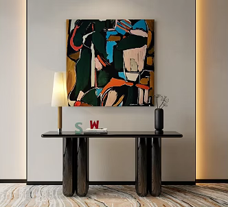 Modern Entrance Cabinet Entrance Cabinet Entrance Desk End View Desk 3d model