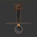 Rusty Basketball Hoop Featuring Weathered Backboard Net And Metal Pole Base Stand
