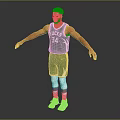 Man basketball player wearing green Bucks jersey with number 34 standing with arms outstretched