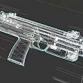 Modern Black Assault Rifle With Tactical Design And Metallic Body Features