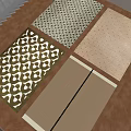 Cream wind carpet combination 3d model