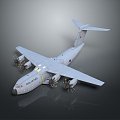 Modern transport aircraft transport aircraft large transport aircraft 3d model