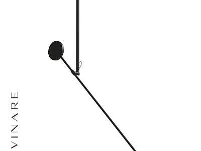 Modern Minimalist Ceiling Light With Sleek Black Design For Home Interior 3d model