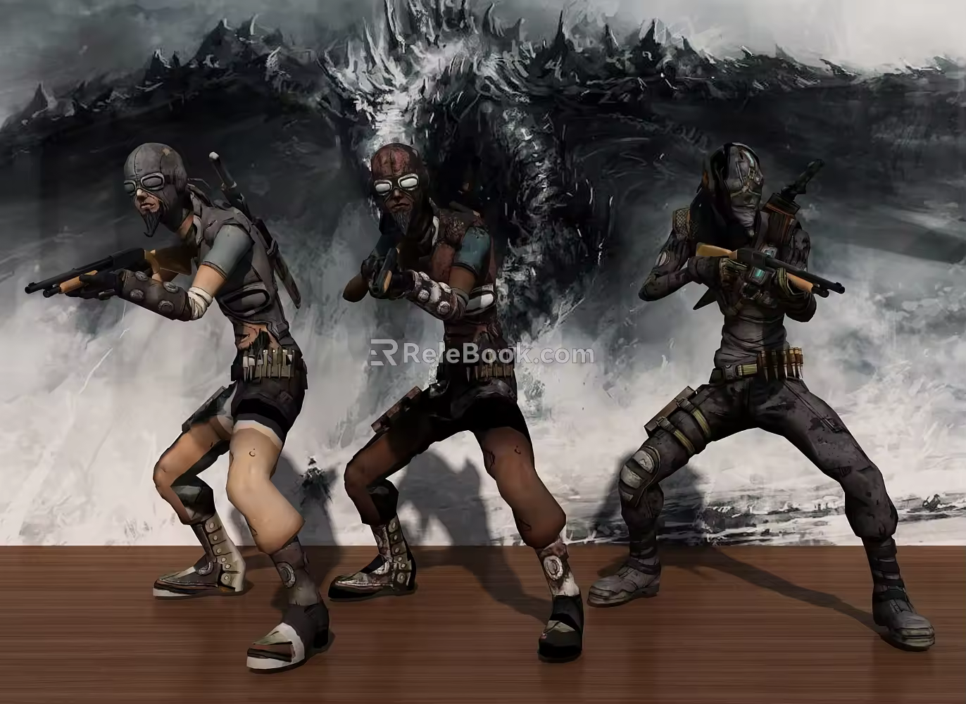 Modern Game Character Gunner 3d model