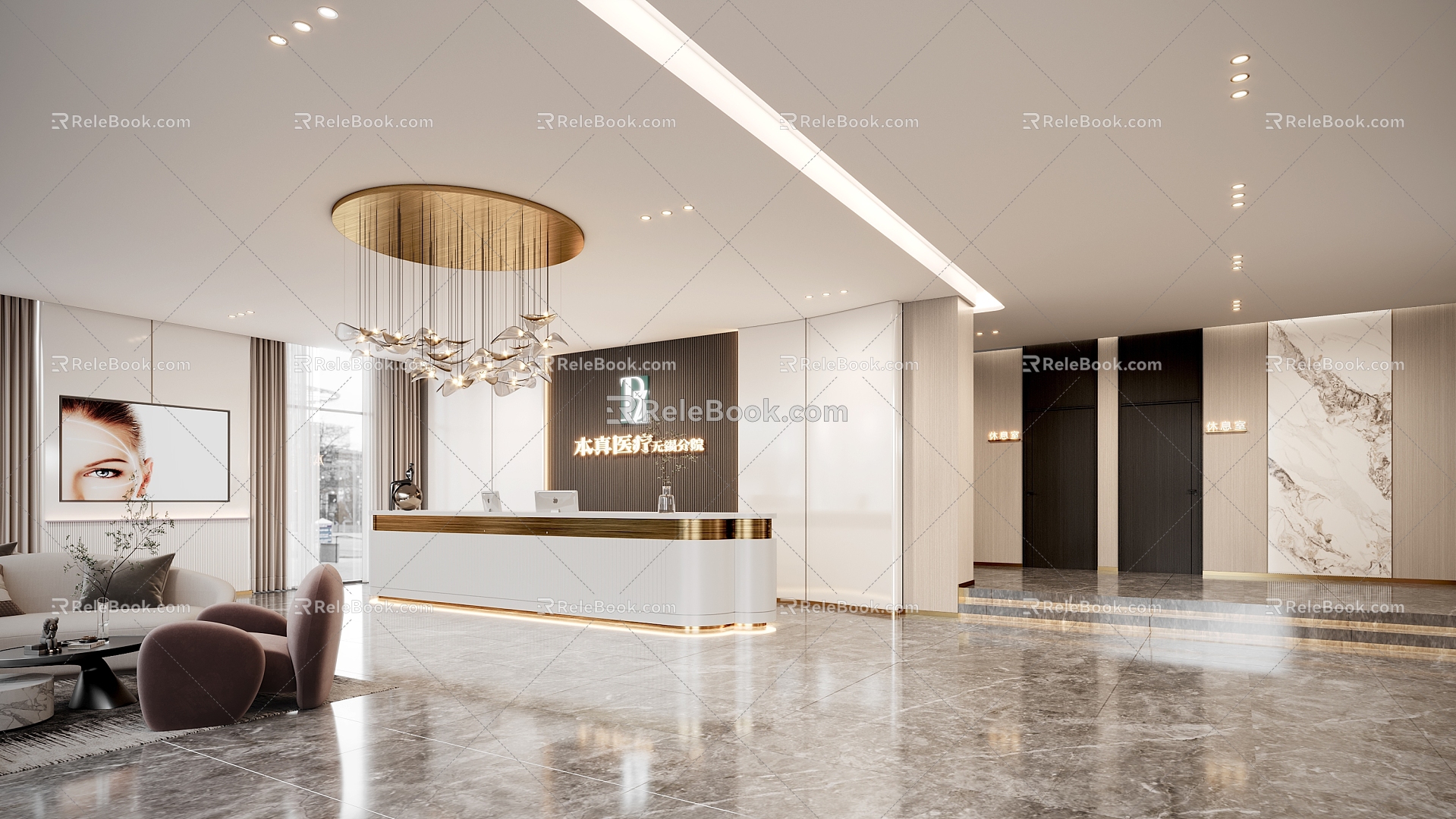 Office Front Hall 3d model