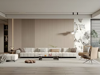 modern living room 3d model
