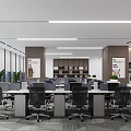 Bright Modern Public Office Space Interior With Desks Office Chairs And Floor to Ceiling Windows