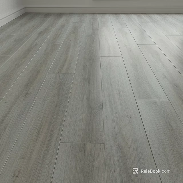 Light Gray Wooden Floor Planks With Natural Wood Grain For Home Interior 3d model 