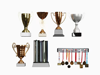 Modern Trophy Medal 3d model