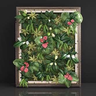 Modern Green Wall 3d model