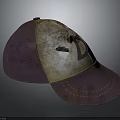 Stylish Purple And Beige Baseball Cap With Letter D Textured Decorative Design