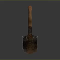 Rusty Old Shovel With Wooden Handle And Weathered Metal Blade