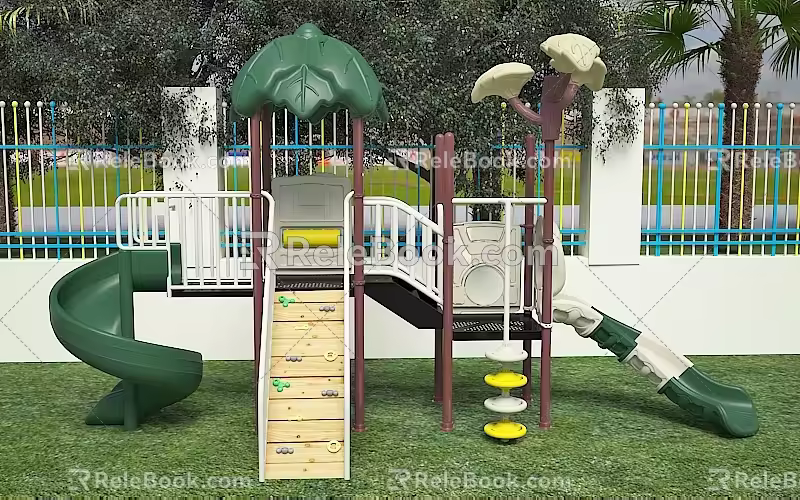 Kindergarten Small Class Toys Small Class Non-standard Toys Slide Combination Small Class Slide Combination Toys 3d model