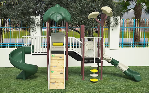 Kindergarten Small Class Toys Small Class Non-standard Toys Slide Combination Small Class Slide Combination Toys 3d model