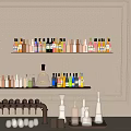 Wine Bottle Wine Tray Wine Combination 3d model