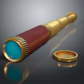 Professional Commercial Equipment Telescope With Golden Red Design Metal Body And Small Cap