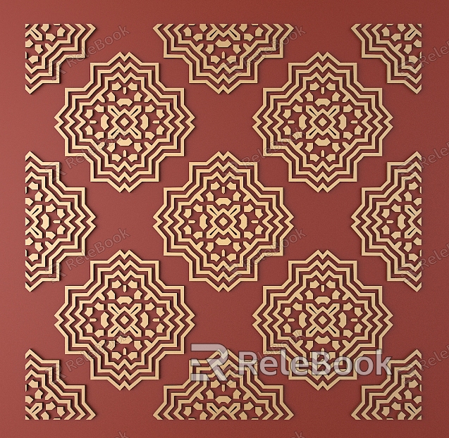 European-style Metal Carved European Pattern Hollow Carved Pattern model