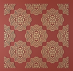 European-style Metal Carved European Pattern Hollow Carved Pattern 3d model