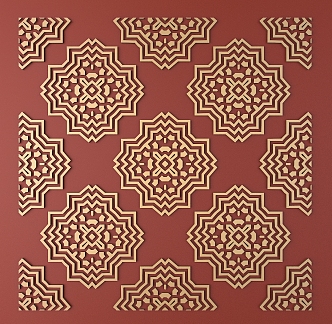 European-style Metal Carved European Pattern Hollow Carved Pattern 3d model