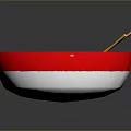 Delicious Ramen Bowl with Noodles Egg Meat Scallions and Chopsticks
