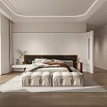 Modern Bedroom Interior Design With King Size Bed And Soft Area Rug