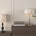 Stylish Table Lamps In Bedroom With Nightstand Dresser Books And Green Plant