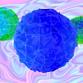Advanced Medical Device For Microscopic Cell Imaging With Blue Green Cellular Structures