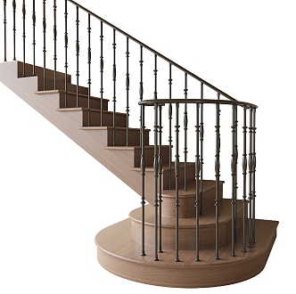 Handrail Stairs 3d model