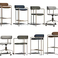 Modern Bar Stools In Multiple Colors With Metal Frame And Various Styles