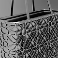 Elegant Silver Ornamental Decor Set With Woven Pattern And Handle Design
